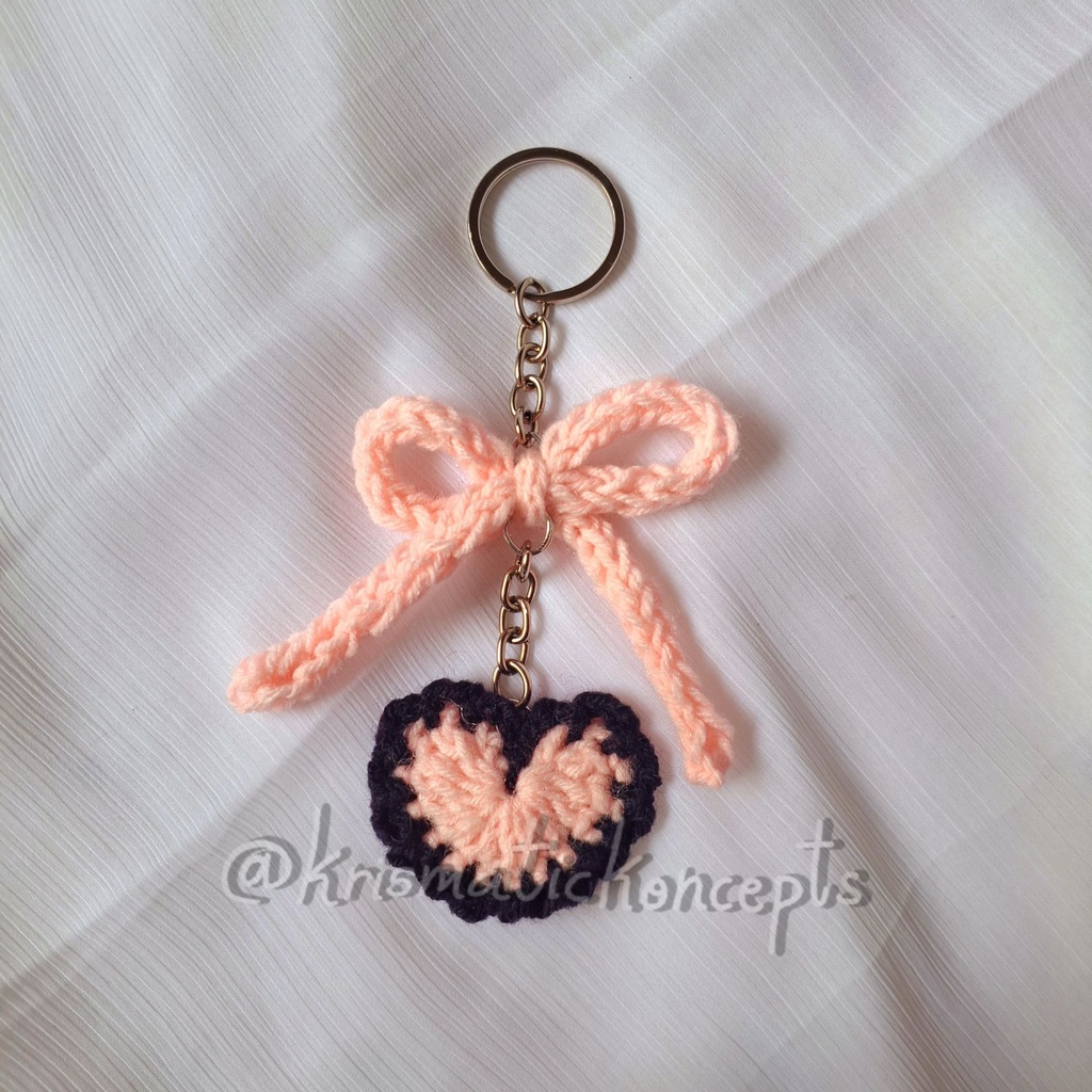 Heart and Bow Keychain